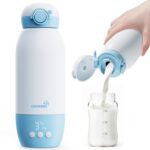 GROWNSY Tragbarer Flaschenwärmer 600ml – Schnellheizender Babyflaschenwärmer mit 10000mAh Akku