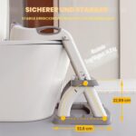 SKYROKU 2-in-1 Toilettensitz mit Treppe für Kinder 2-7 Jahre – Höhenverstellbar bis 90 kg – Bild 6