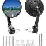 SUPAREE Motorrad Spiegel Universal E-geprüft – 360° drehbar für maximale Sicherheit