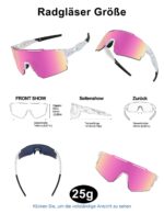 DUDUKING Sportsonnenbrille mit UV400-Schutz – Leichte Fahrradbrille für Radfahren, Laufen & Golf – Bild 7