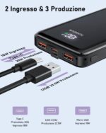 TUXINSUN Power Bank 20000 mAh – 22.5W Schnellladen mit PD3.0 & QC4.0 – Bild 3