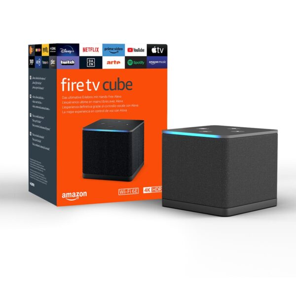 Amazon Fire TV Cube – 4K Streaming-Mediaplayer mit Alexa-Sprachsteuerung & Wi-Fi 6E