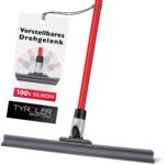 Tyroler Wasserschieber 45cm Silikon-Klinge mit 140cm Teleskopstiel – Bodenabzieher für alle Oberflächen