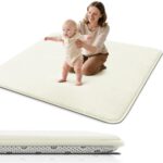 Favodormir Krabbelmatte 120×120×3cm – Rutschfeste Spielmatte mit Schaumfüllung für Babys