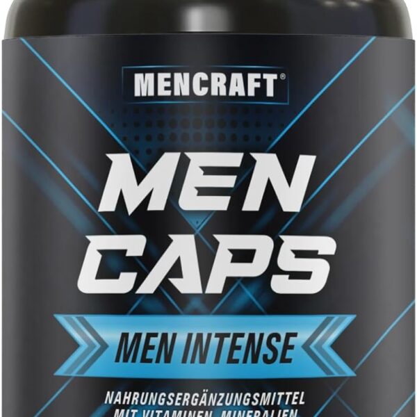 MENCRAFT MEN INTENSE – Männer Kapseln hochdosiert mit L-Arginin & Ginseng für tägliche Vitalität