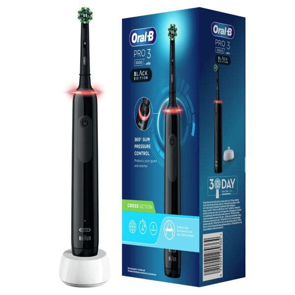Oral-B PRO 3 3000 Elektrische Zahnbürste – 3D-Reinigung mit Andruckkontrolle