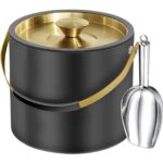 iHoo 3.2L Eiskübel mit Deckel & Schaufel – Vakuumisolierter Edelstahl-Weinkühler