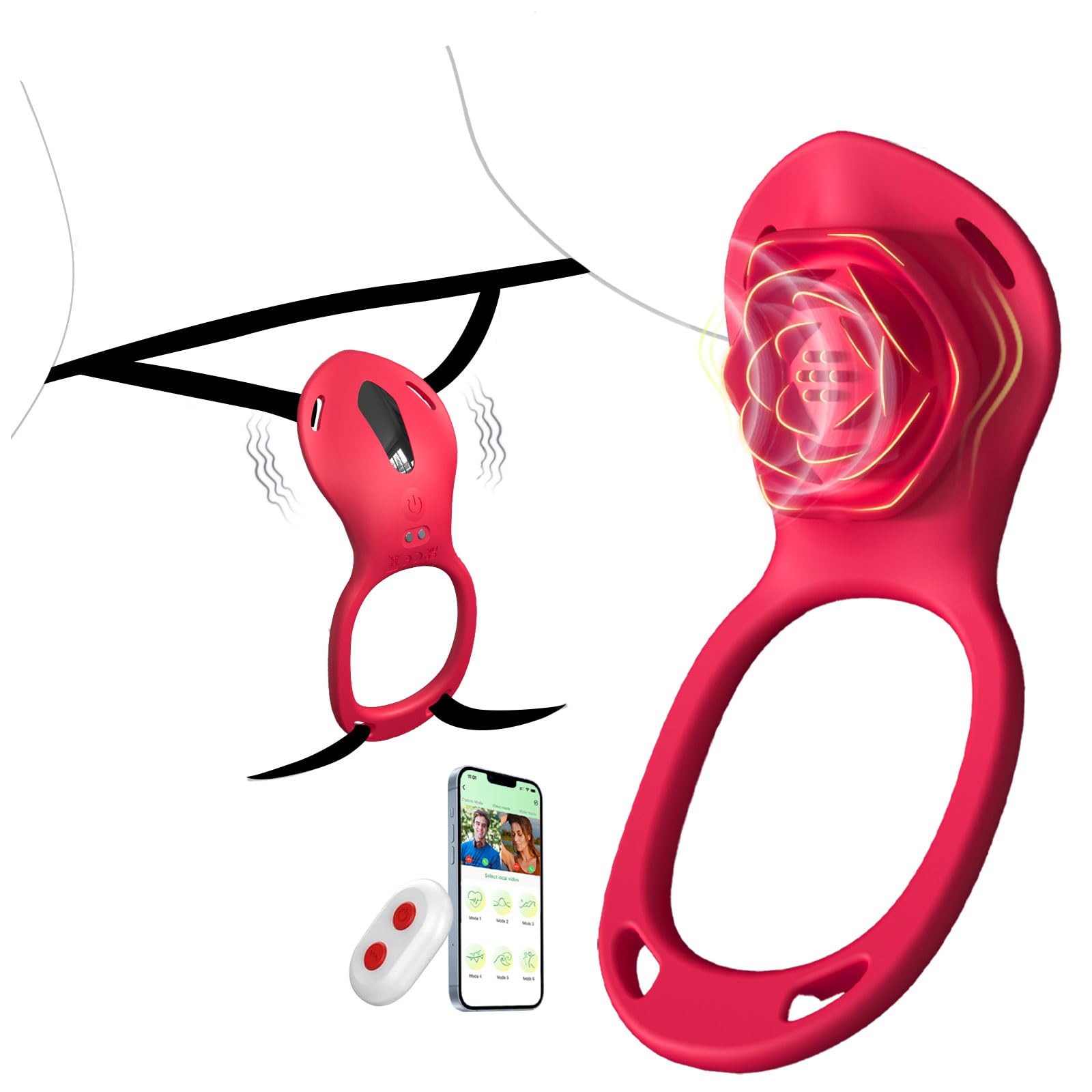 61D-qo-9sAL._SY1600_.jpg YAWNSHE Rosenblueten Vibrator mit App & Fernbedienung – Klitoris Stimulator fuer Paare – Bild 1