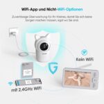ieGeek Babyphone 1080P mit 5" Display, App & PTZ 355° – Videobabyfon mit Nachtsicht – Bild 5