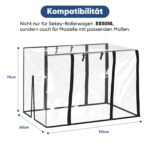 Sekey Bollerwagen Regenschutz 110×60×75 cm – Wasserdicht aus EVA-Material, Faltbar – Bild 3