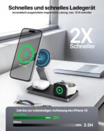 QTlier 3-in-1 Induktive Ladestation mit MagSafe – 20W Schnelllader für iPhone & Apple Watch – Bild 2