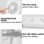 VEMONT Mini Tischventilator mit 5000mAh Akku & Fernbedienung – Tragbar & leise – Bild 5