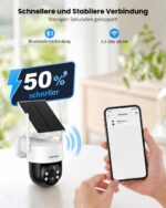 Mrowly 2K Solar-Überwachungskamera Aussen 360° PTZ WLAN – Kabellose IP66 Outdoor Kamera mit Farbnachtsicht – Bild 10