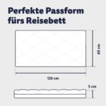 Julius Zöllner Reisebettmatratze Travelsoft Premium 60x120 cm – Schadstoffgeprüft – Bild 2