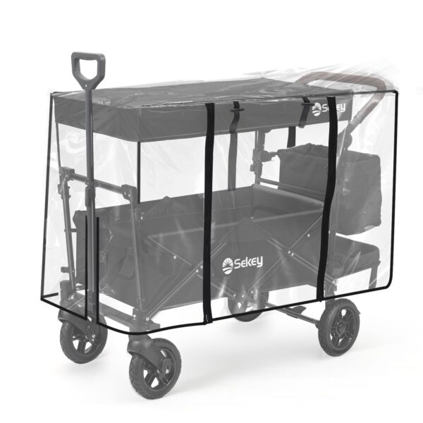 Sekey Bollerwagen Regenschutz 110×60×75 cm – Wasserdicht aus EVA-Material, Faltbar