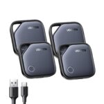 UGREEN Finetrack 4er Set – Apple-zertifizierter Bluetooth Tracker mit USB-C & 12 Monate Akku