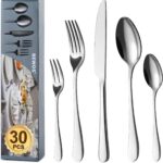 BEWOS Besteckset 30-teilig für 6 Personen – Edelstahl Spiegelpoliert & Spülmaschinenfest