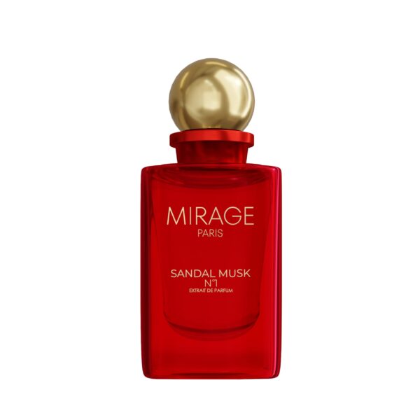 50 ml Mirage Paris Sandal Musk No.1 Extrait de Parfum mit Pheromonen – Sandelholz & Moschus Unisex-Duft + gratis Duftprobe