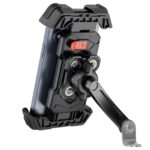 Grefay Motorrad Handyhalterung mit Doppelt Vibrationsgedämpfung – 360° drehbar für 4,5-7,2 Zoll