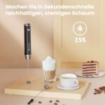 Maestri House Wiederaufladbarer Milchaufschäumer – Elektrischer Schaummacher aus Edelstahl – Bild 5