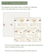 BG-BABYGO Krabbelmatte 147x177 cm – Faltbare Spielmatte aus XPE-Schaumstoff für Babys – Bild 5
