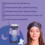 Melatonin Gummies 1 mg – Schlafunterstützung mit Baldrian & Passionsblume, 120 Tage – Bild 2