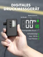GPUTEK Elektrische Fahrradpumpe 120 PSI – Kabellos mit LED-Druckmesser für alle Ventiltypen – Bild 4
