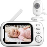 GHB Babyphone mit Kamera 3,5 Zoll – HD-Nachtsicht, VOX-Modus & Gegensprechfunktion