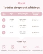 FIEMOL Schlafsack mit Füssen 0,5 Tog – 100% Baumwolle für Babys 3-4 Jahre – Bild 6