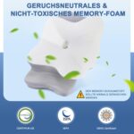 DONAMA Memory Foam Nackenkissen Ergonomisch – 6-Zonen-Kontur mit Armauflage für alle Schlafpositionen – Bild 6