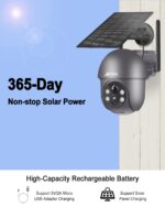ANRAN 2K Solar Überwachungskamera Aussen – 360° PTZ, Farbnachtsicht & Alexa, 2er Set – Bild 3