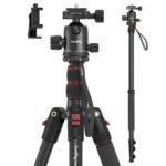 SMALLRIG 3935 Kamera-Stativ 180cm – Aluminium 2-in-1 Dreibein & Einbeinstativ mit 360° Kugelkopf