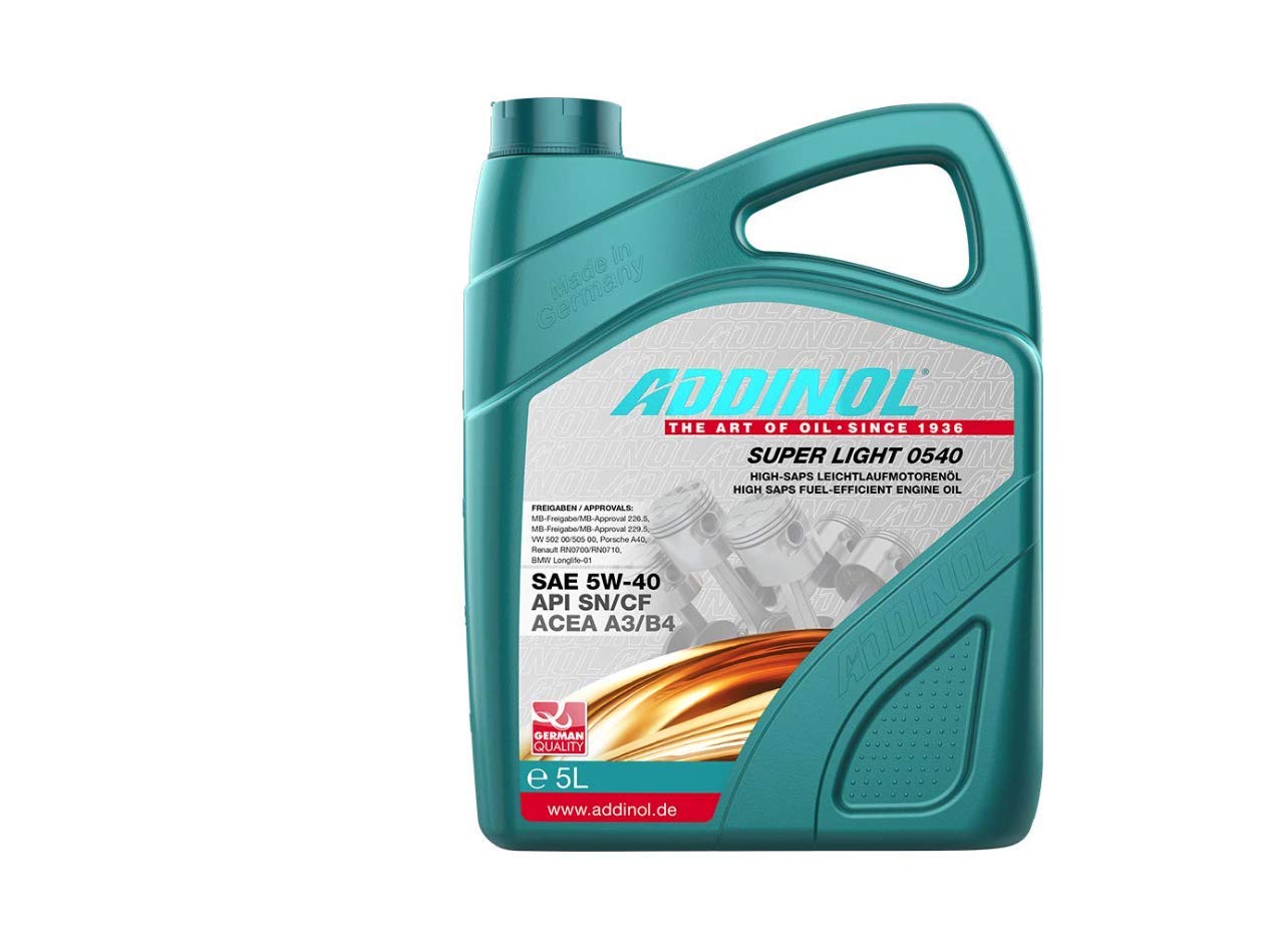 61G1rXkBTpL._SY949_.jpg ADDINOL SUPER LIGHT 5W-40 Motorenöl, 5 Liter – Kraftstoffsparend für PKW & Transporter – Bild 1