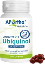 APOrtha Kaneka Ubiquinol CoQ10 100 mg – 60 vegetarische Kapseln mit patentiertem Rohstoff