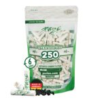 PURIZE® 250er Aktivkohlefilter Xtra Slim Size – Premium Filter mit Keramikendkappen