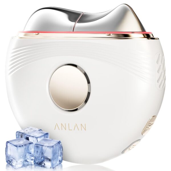 ANLAN EMS Gua Sha Massagegerät mit Rotlicht – Anti-Aging Gesichtsstraffergerät mit Warm-Kalt-Therapie