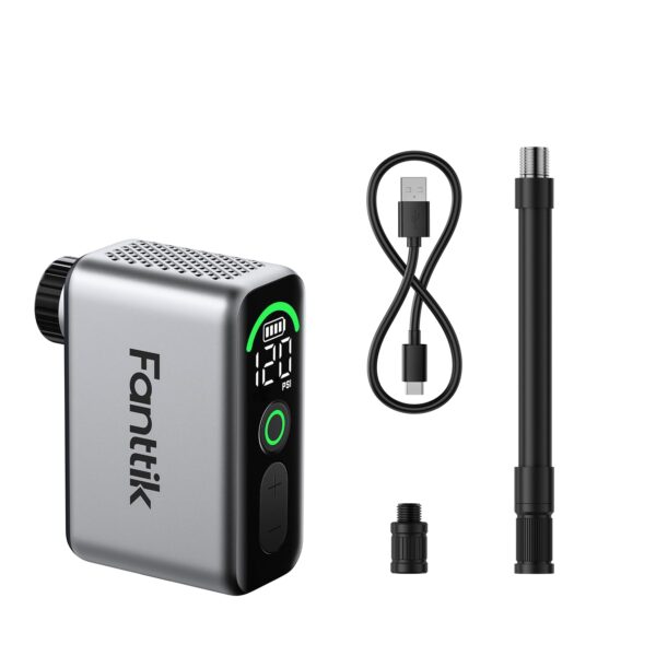 Fanttik X10 Ace Tiny Fahrradpumpe – Elektro-Minipumpe mit 8,3 Bar für alle Ventiltypen