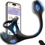 Bestvibe 4-in-1 Anal-Vibrator mit Penisring & App-Steuerung – 9 Vibrationsmodi für Männer