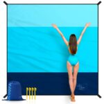 OCOOPA Stranddecke 280x300 cm sandfrei & wasserdicht – XXL Familiendecke mit Ankerung