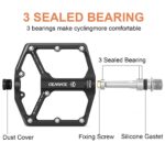 GEWAGE Fahrradpedale 9/16" mit 3 Lagern – Leichte CNC-Flachpedale für Rennrad & MTB – Bild 4