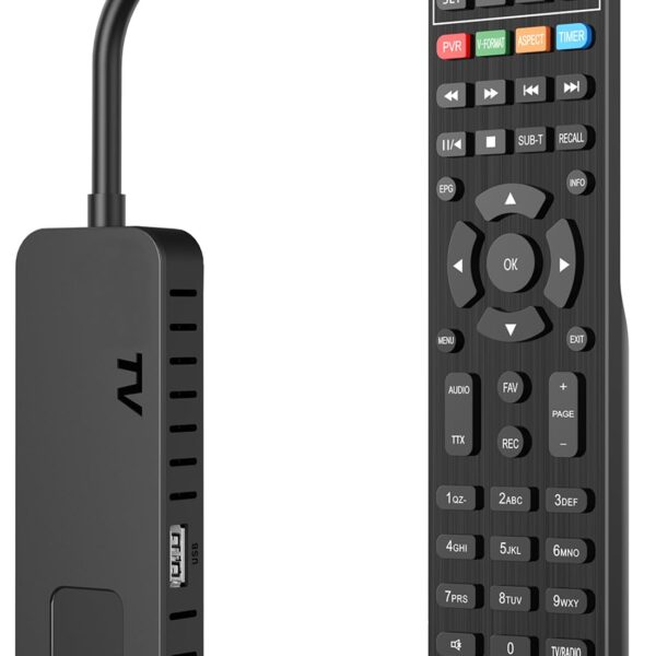 DCOLOR DVB-S/S2 Satelliten-Receiver HDMI – Full-HD 1080P TV-Stick mit PVR & USB Media Player