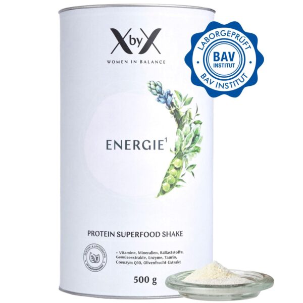 XbyX Energie 500 g Veganes Proteinpulver – Hormonelle Balance & Vitalität für Frauen