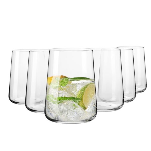 Krosno Infinity 6er-Set Wassergläser 490 ml – Bleifreies Kristall mit elegantem Design