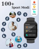 RUIMEN Smartwatch 1.85'' HD mit Telefonfunktion – Fitnessuhr mit SpO2 & 110+ Sportmodi – Bild 2