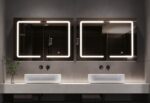 DICTAC Badezimmerspiegelschrank 80x60x16 cm – LED-Beleuchtung & Steckdose mit Sensortaste – Bild 8