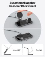 QTlier 3-in-1 Induktive Ladestation mit MagSafe – 20W Schnelllader für iPhone & Apple Watch – Bild 3