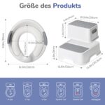 DEANIC Toilettensitz für Kinder mit Tritthocker – 2-in-1 Toilettentrainer ab 1 Jahr – Bild 2