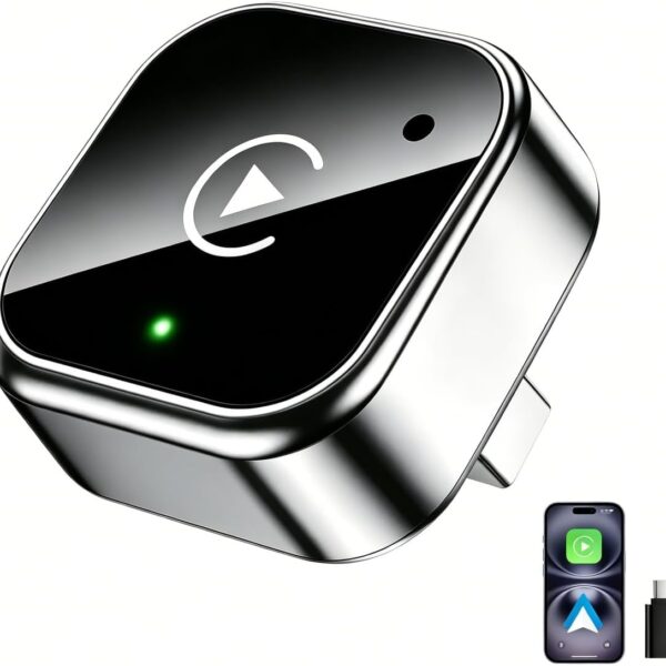 MICTUL Wireless CarPlay Adapter – 2-in-1 Plug & Play für iOS mit 5,8 GHz Wi-Fi