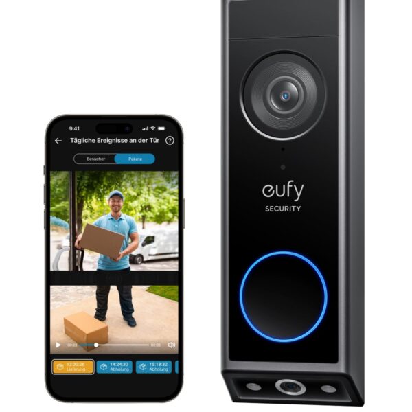 eufy Security E340 Dual Video-Türklingel – 2K Full HD Nachtsicht & Paketerkennung