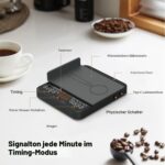 NUTRI FIT Mini-Kaffeewaage mit Timer – Espresso-Waage 2kg/0,1g USB-C, tragbar – Bild 6
